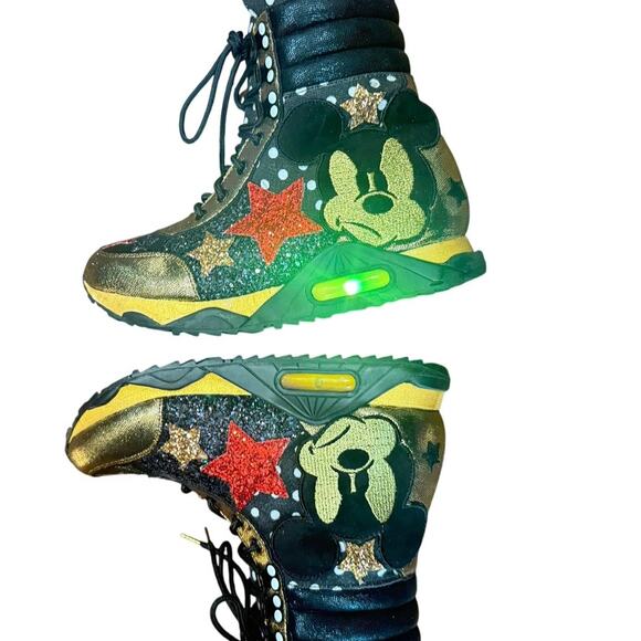 Rare Irregular Choice Disney Gosh Mickey Mouse Light Up Sneakers 7.5 w/ box VGUC - Picture 10 of 16